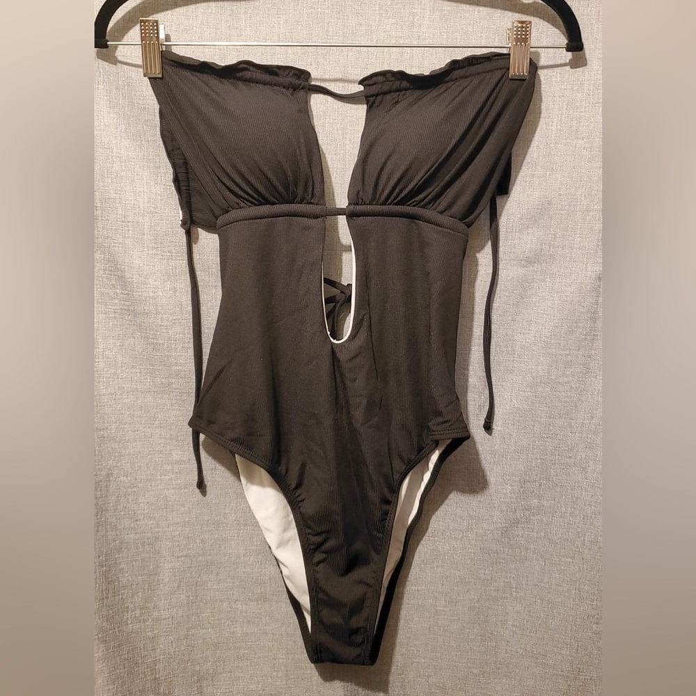 Black, One Piece Swimsuit